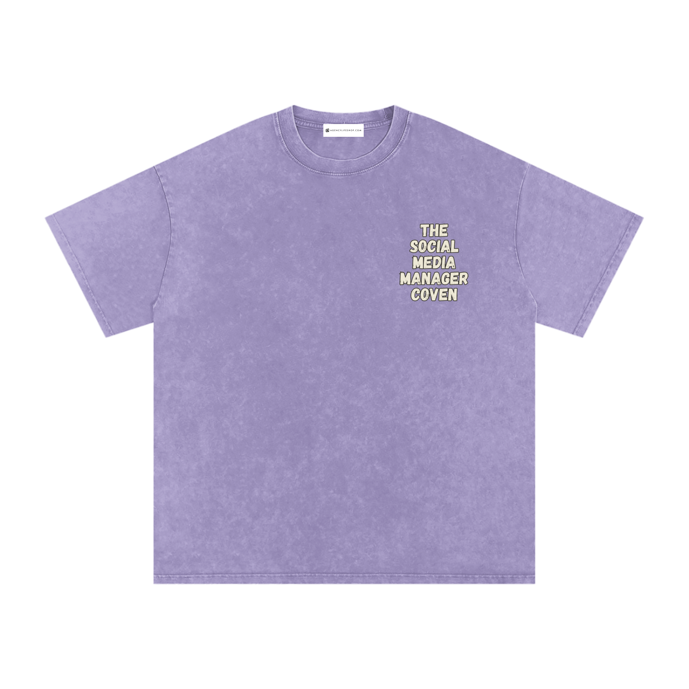 The Social Media Marketing Coven | Snow Washed Oversized Cotton T-Shirt