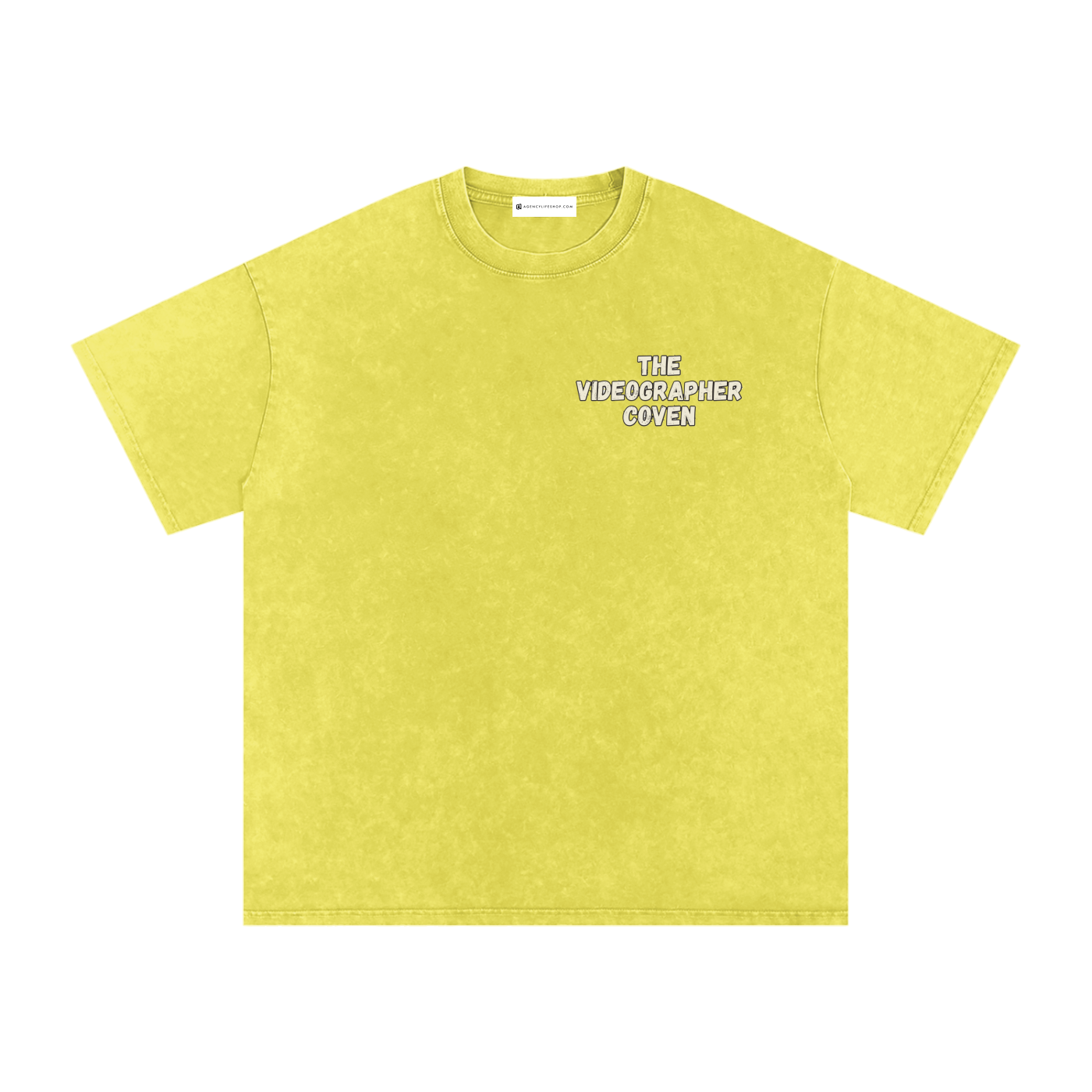 The Videographer Coven | Snow Washed Oversized Cotton T-Shirt
