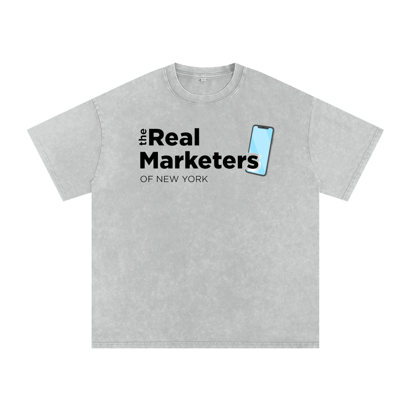 Real Marketer: New York | Snow Washed Oversized Cotton T-Shirt