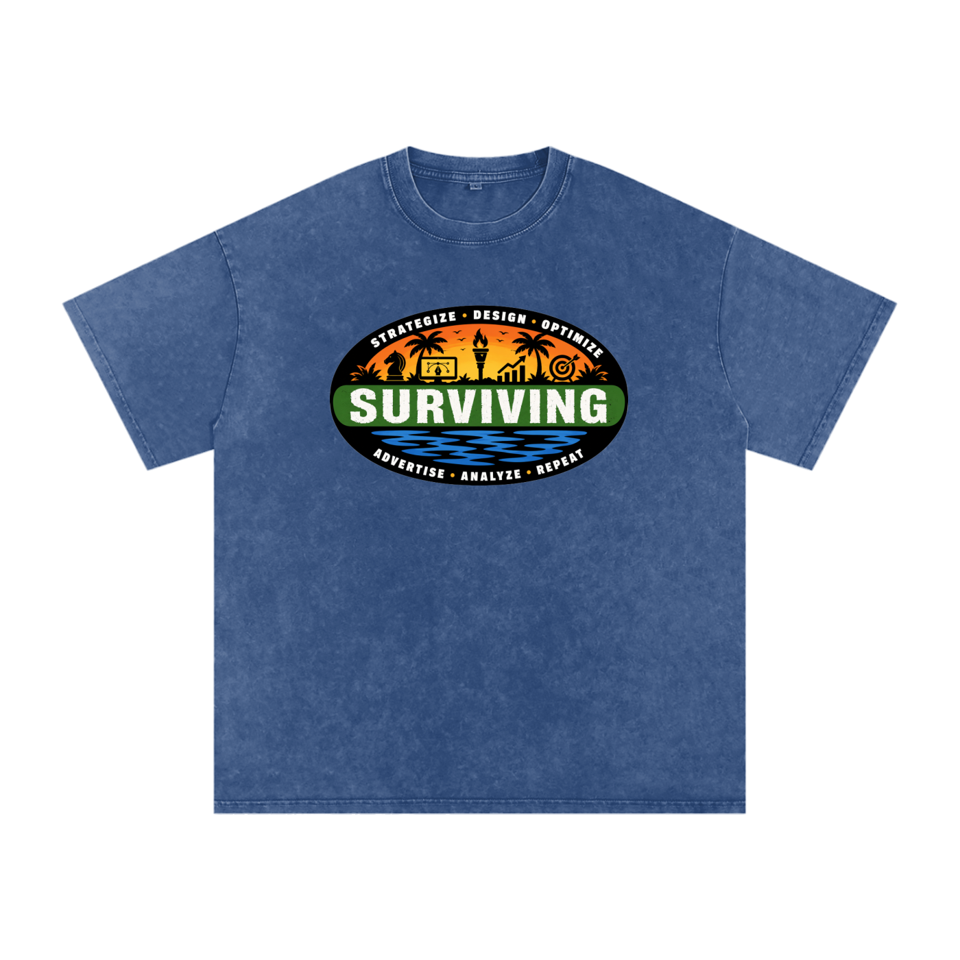 Surviving in Marketing | Snow Washed Oversized Cotton T-Shirt