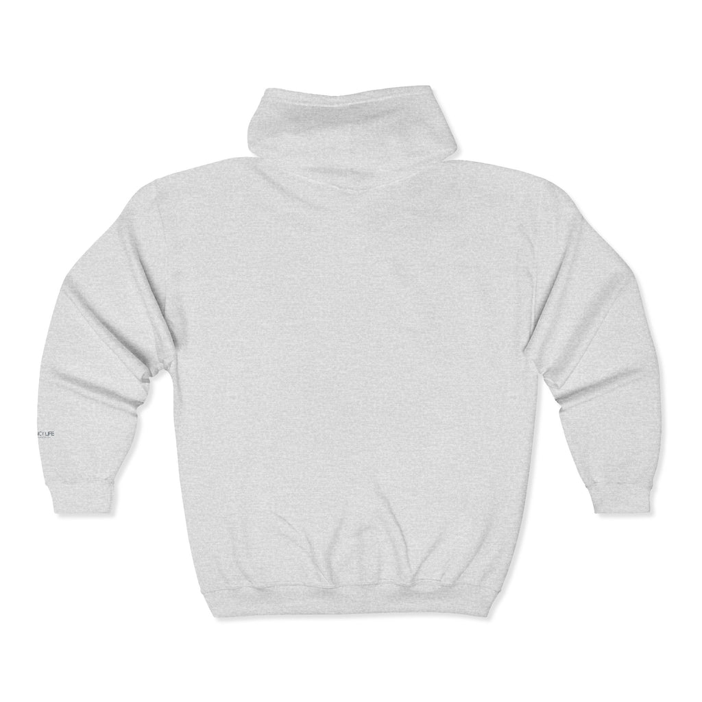Talk Data To Me  | Retro Zip Embroidered Hoodie