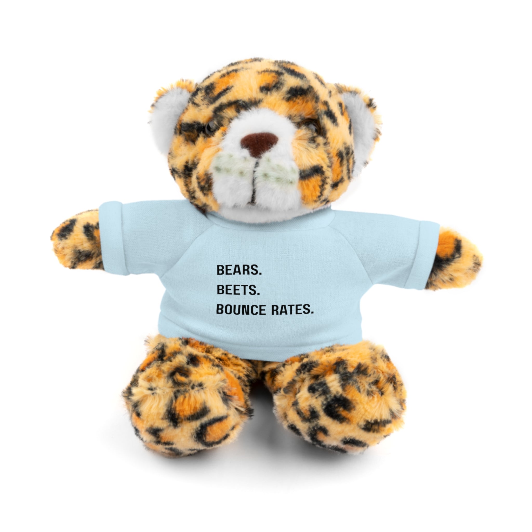 Bears. Beets. Bounce Rates. | Plush Stuffed Toy with Graphic Tee