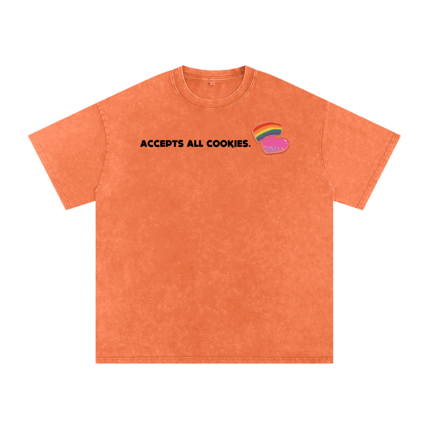 Accepts All Cookies | Snow Washed Oversized Cotton T-Shirt