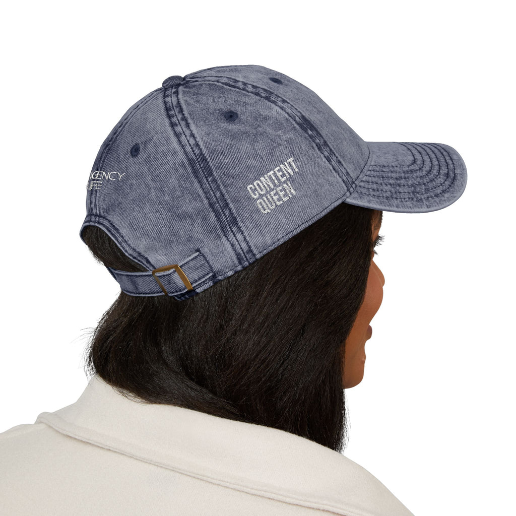 Content Queen | Vintage Embroidered Baseball Cap