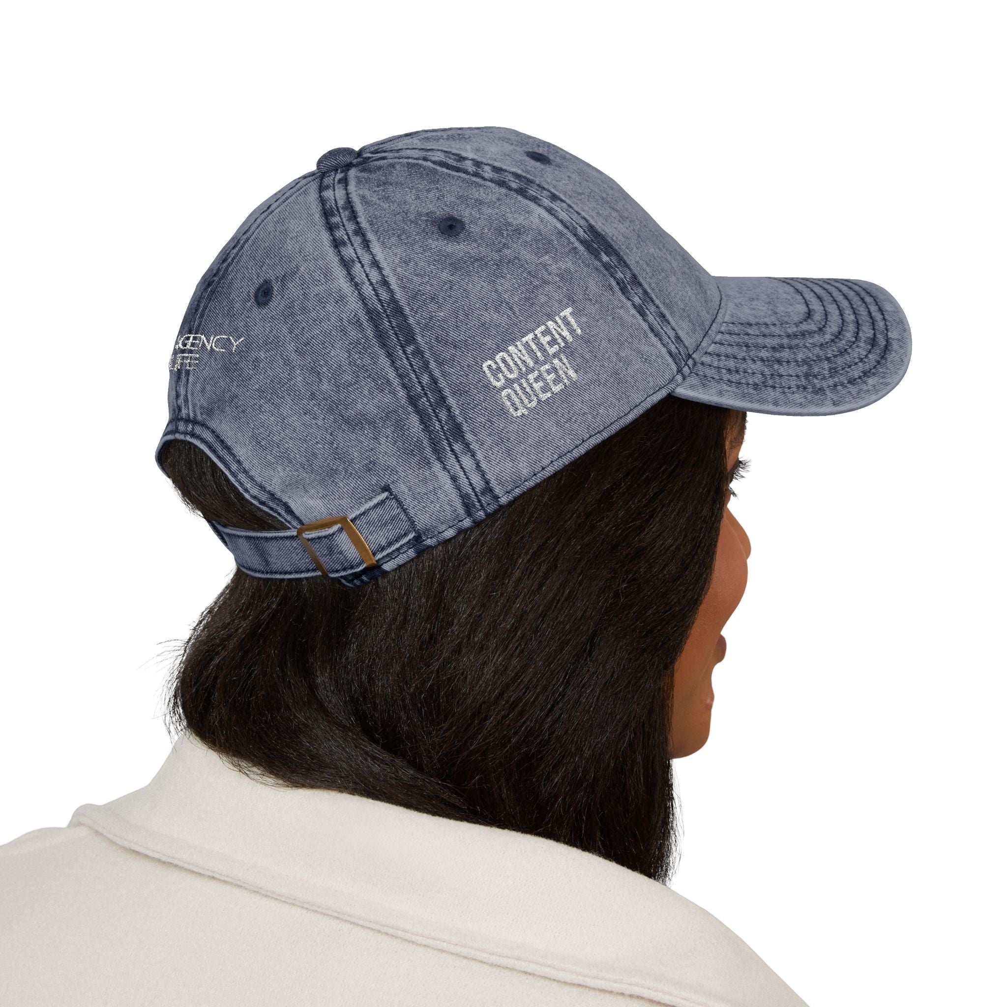 Content Queen | Vintage Embroidered Baseball Cap