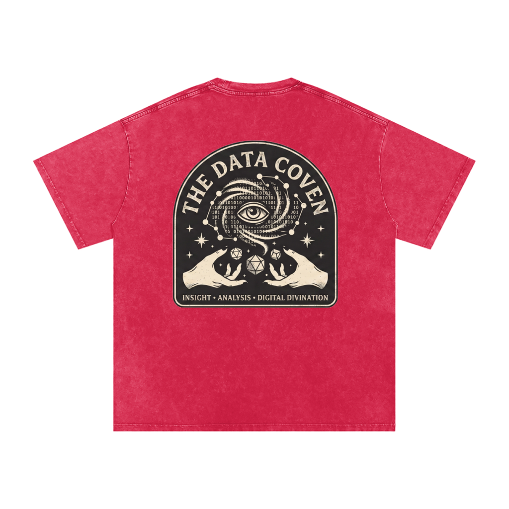 The Data Coven | Snow Washed Oversized Cotton T-Shirt