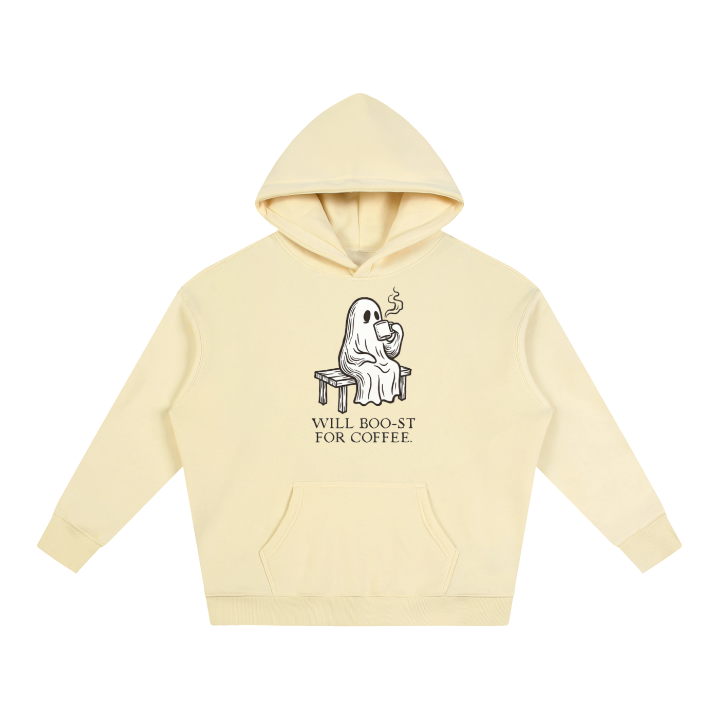 Will Boo-st for Coffee | Oversize Fleeced Hoodie