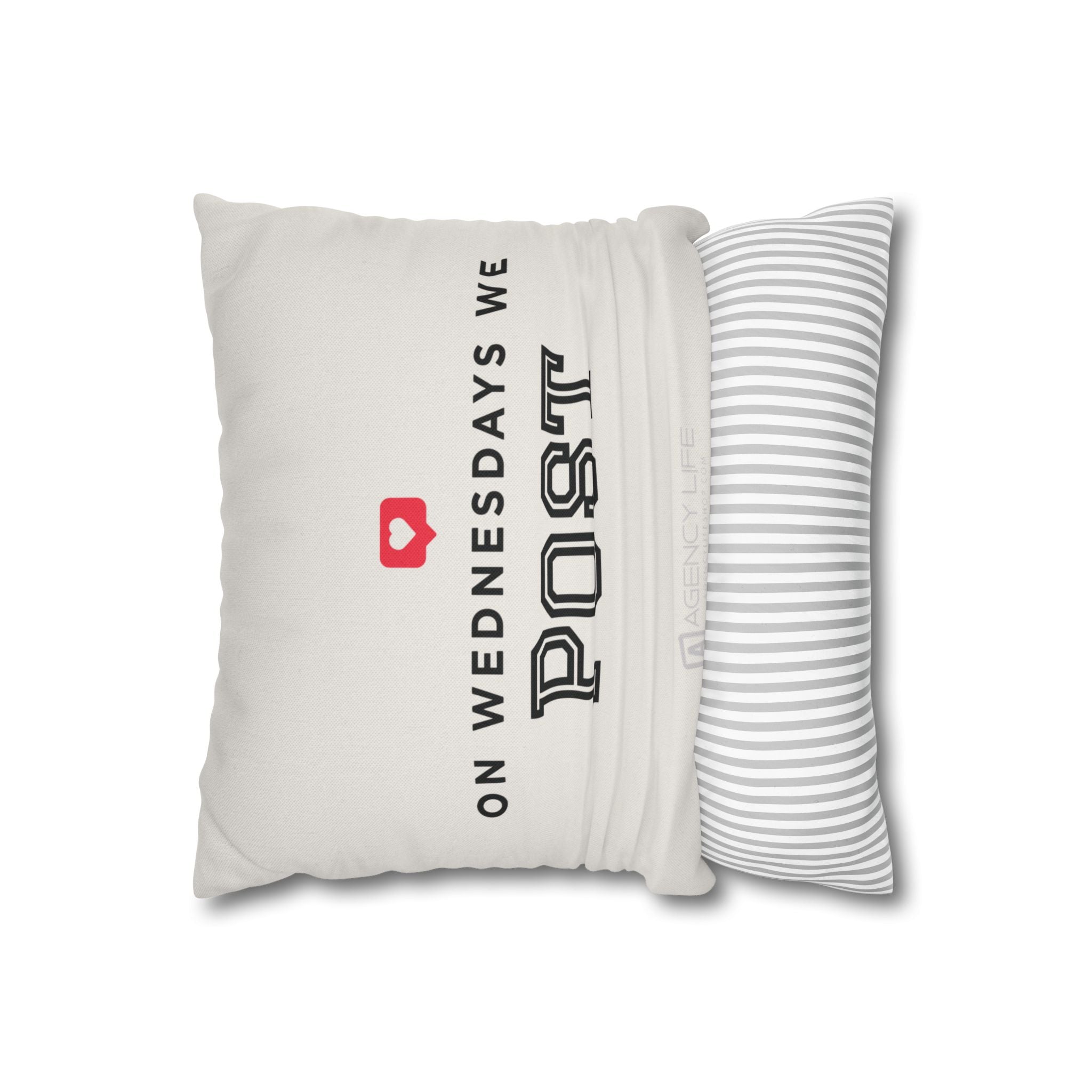 On Wednesdays, We Post | Polyester Square Pillowcase