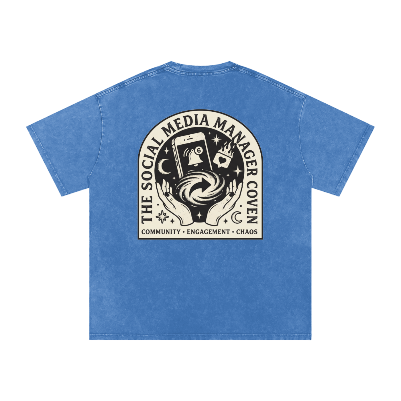 The Social Media Marketing Coven | Snow Washed Oversized Cotton T-Shirt