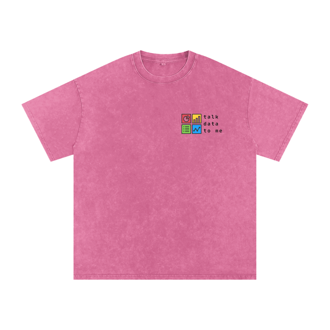Talk Data To Me | Snow Washed Oversized Cotton T-Shirt