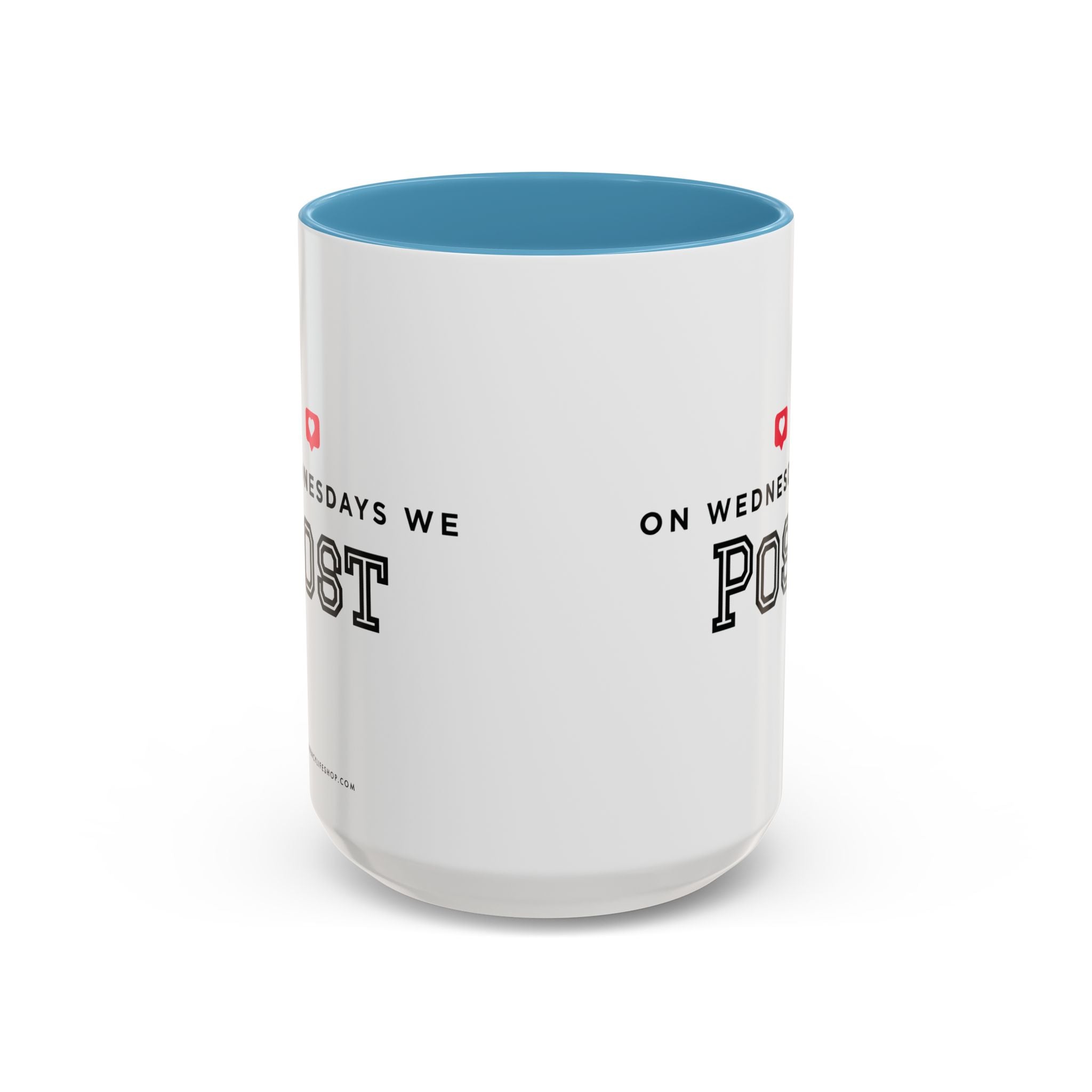 On Wednesdays, We Post | Accent Coffee Mug (11, 15oz)