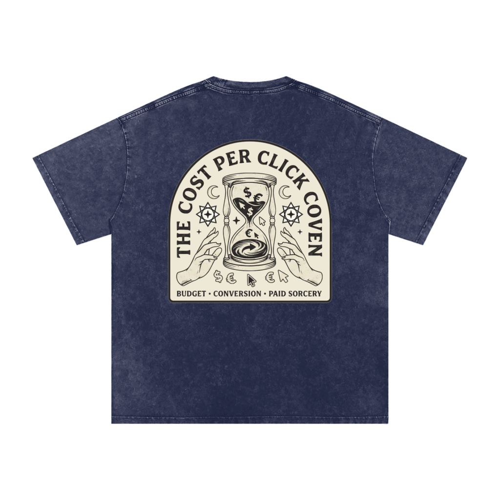 The Cost Per Click Coven | Snow Washed Oversized Cotton T-Shirt