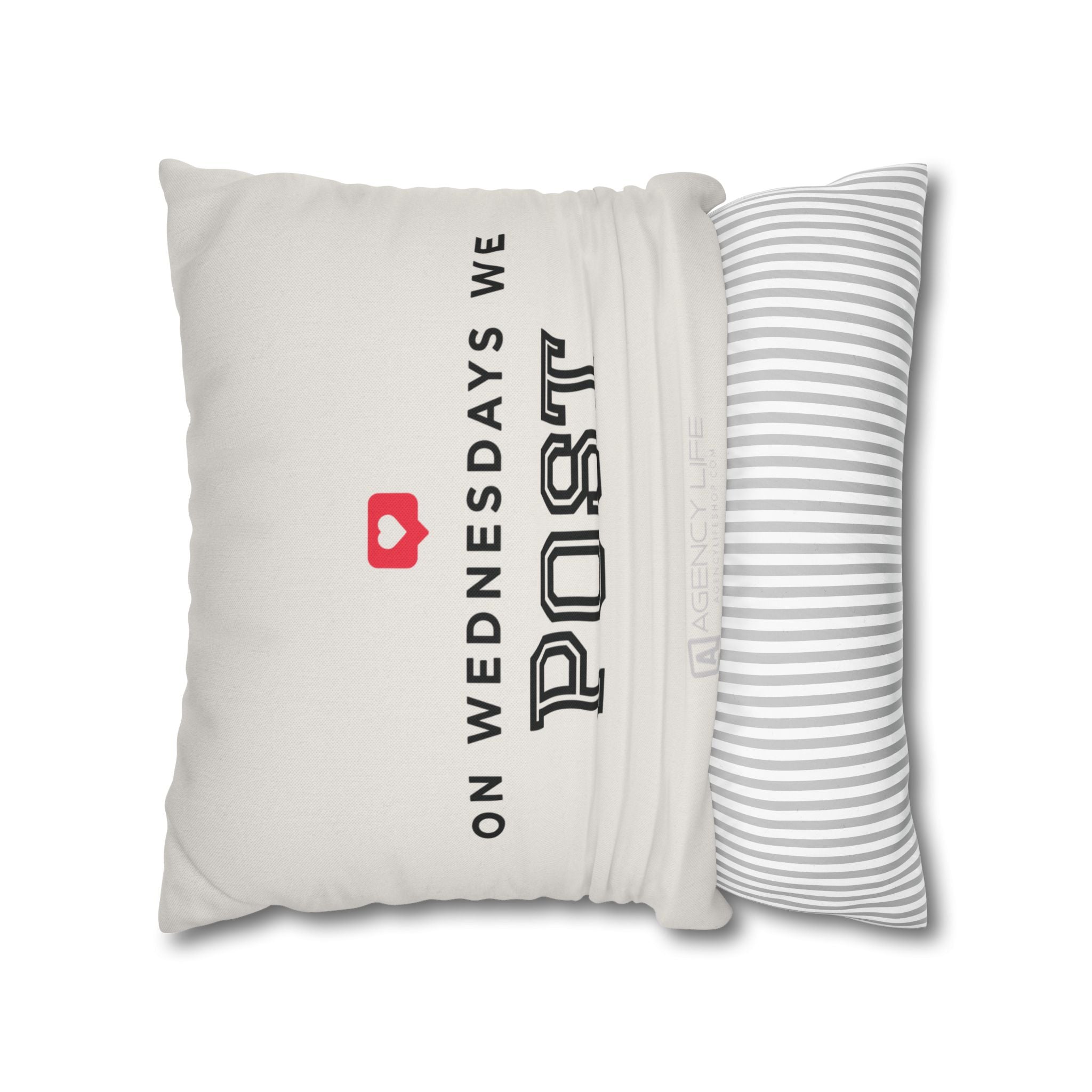 On Wednesdays, We Post | Polyester Square Pillowcase