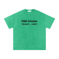 Public Relations, Private Chaos | Snow Washed Oversized Cotton T-Shirt
