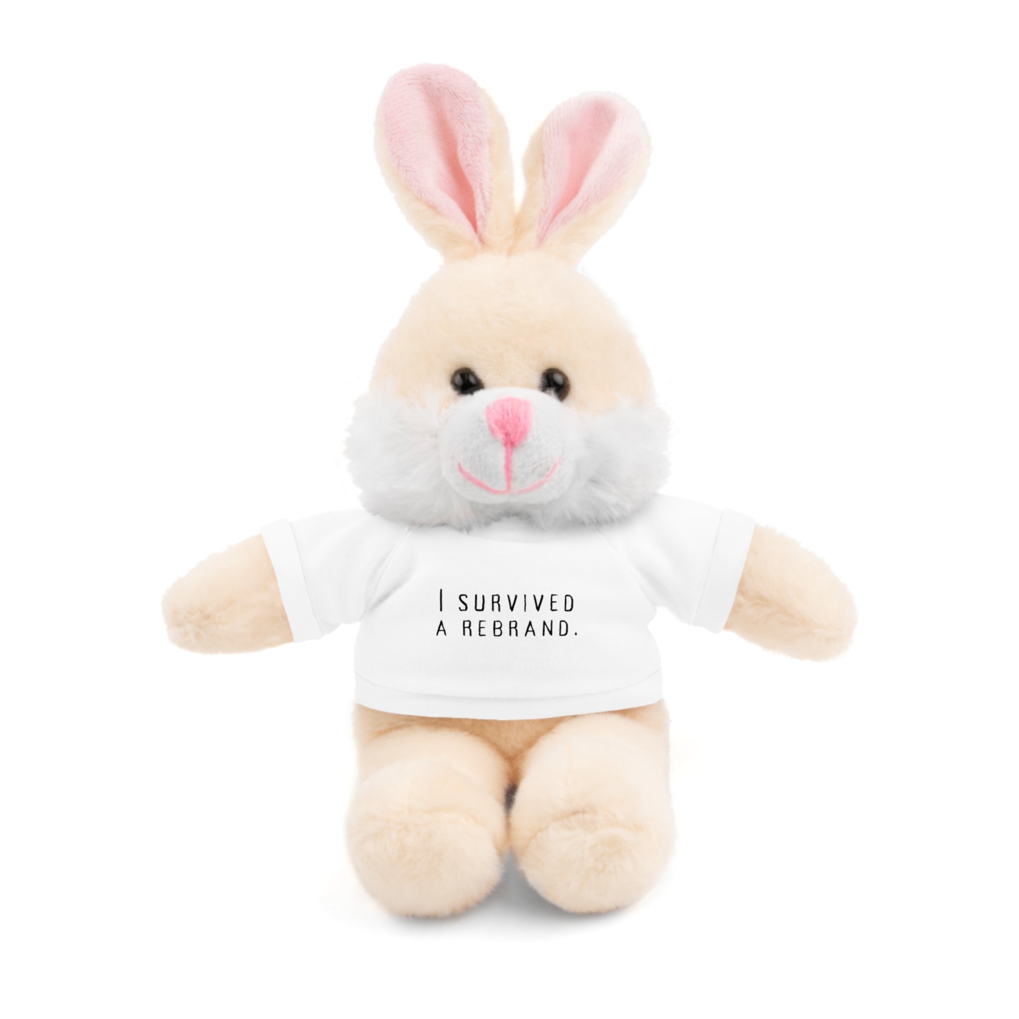 I Survived A Rebrand | Plush Stuffed Toy with Graphic Tee