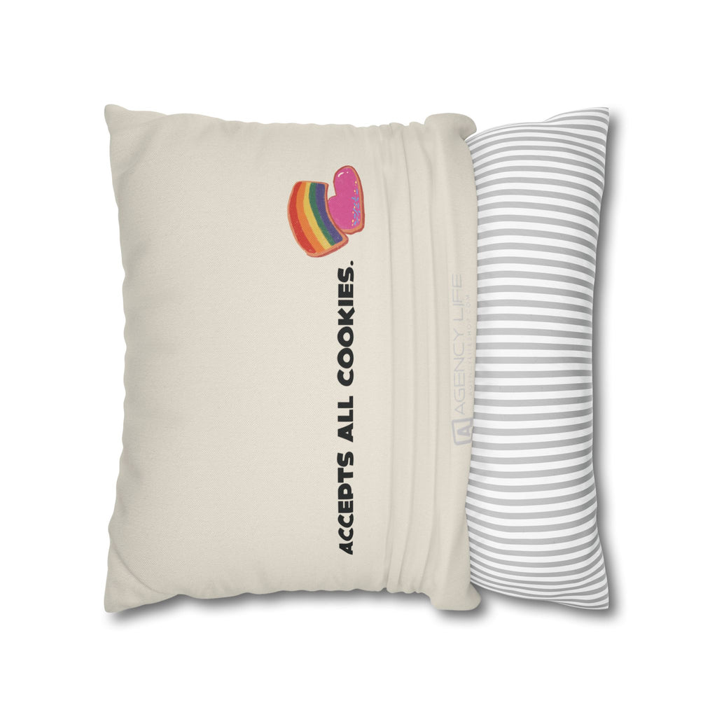 Accepts All Cookies | Polyester Square Pillowcase