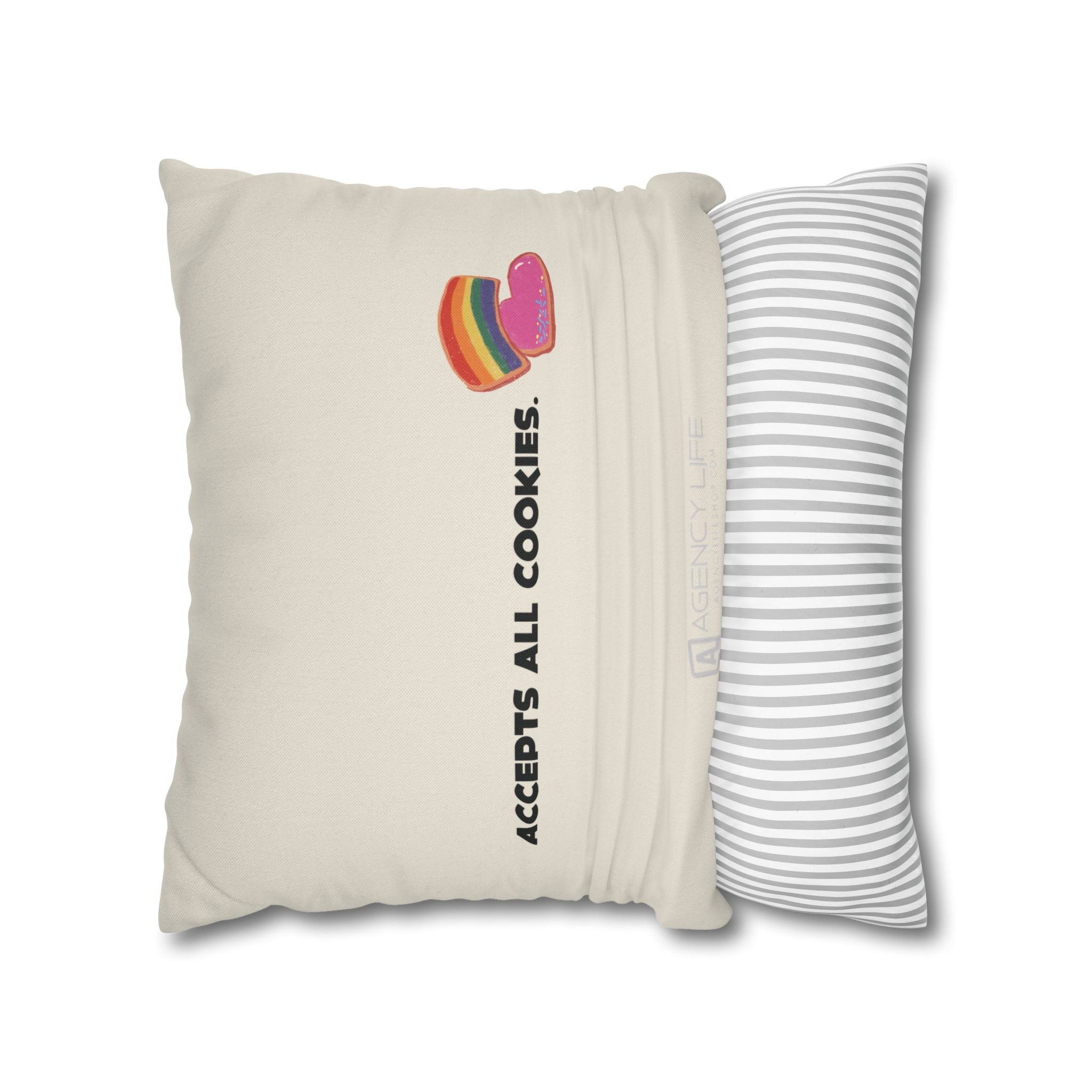 Accepts All Cookies | Polyester Square Pillowcase