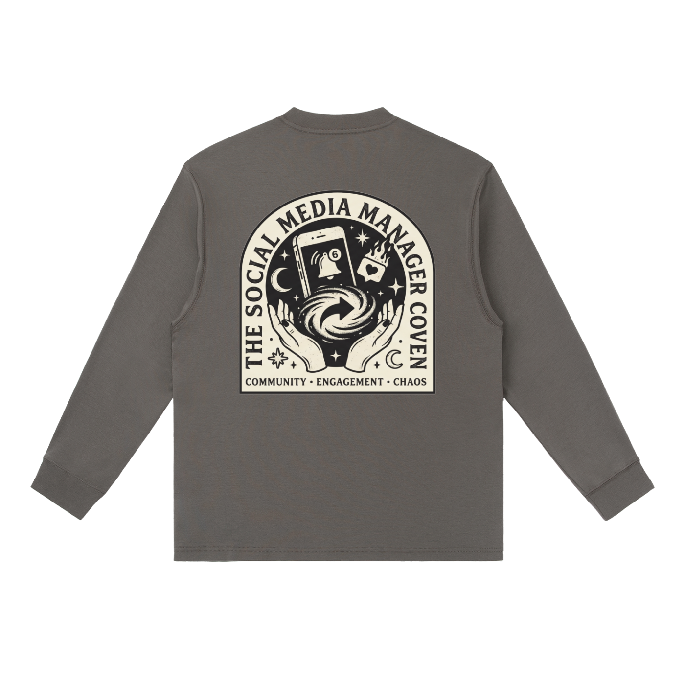 The Social Media Manager Coven | Essential Crewneck Long-Sleeve T-Shirt