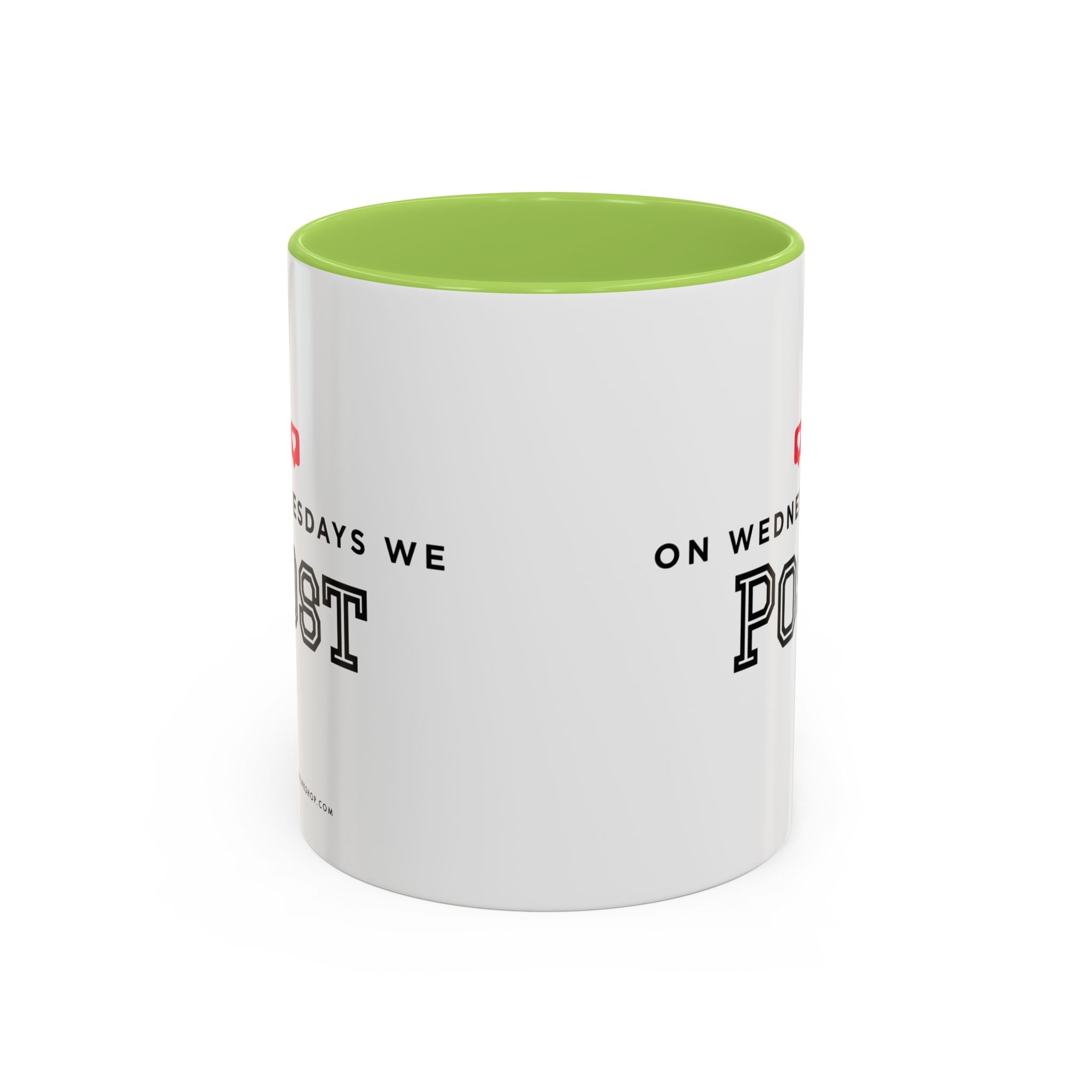 On Wednesdays, We Post | Accent Coffee Mug (11, 15oz)
