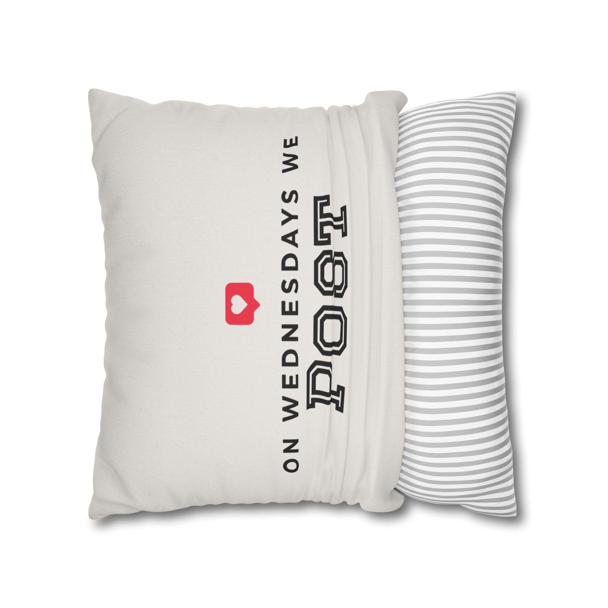 On Wednesdays, We Post | Polyester Square Pillowcase