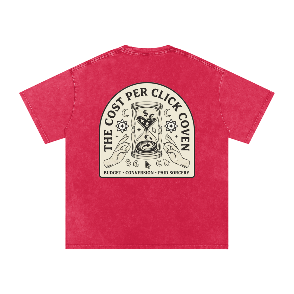 The Cost Per Click Coven | Snow Washed Oversized Cotton T-Shirt