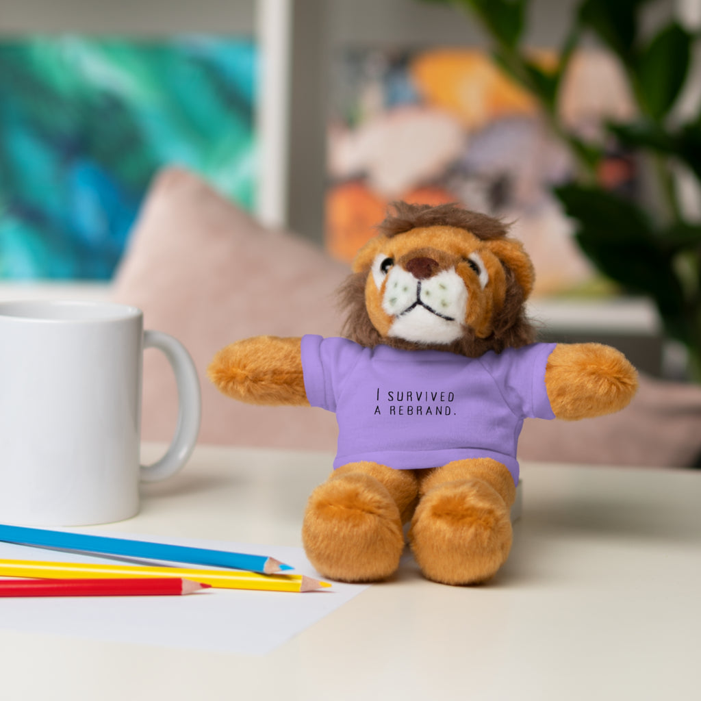 I Survived A Rebrand | Plush Stuffed Toy with Graphic Tee