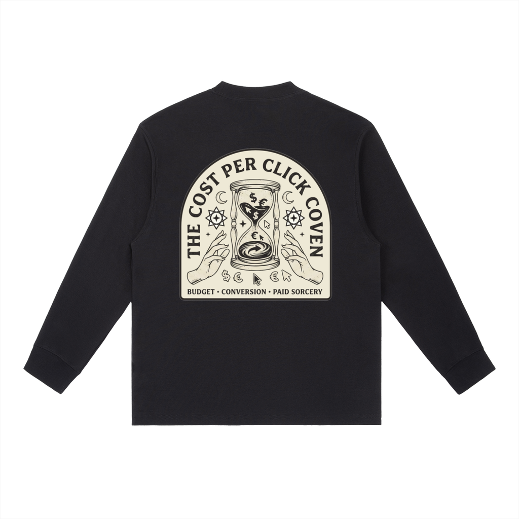 The Cost Per Click Coven | Essential Crewneck Long-Sleeve T-Shirt