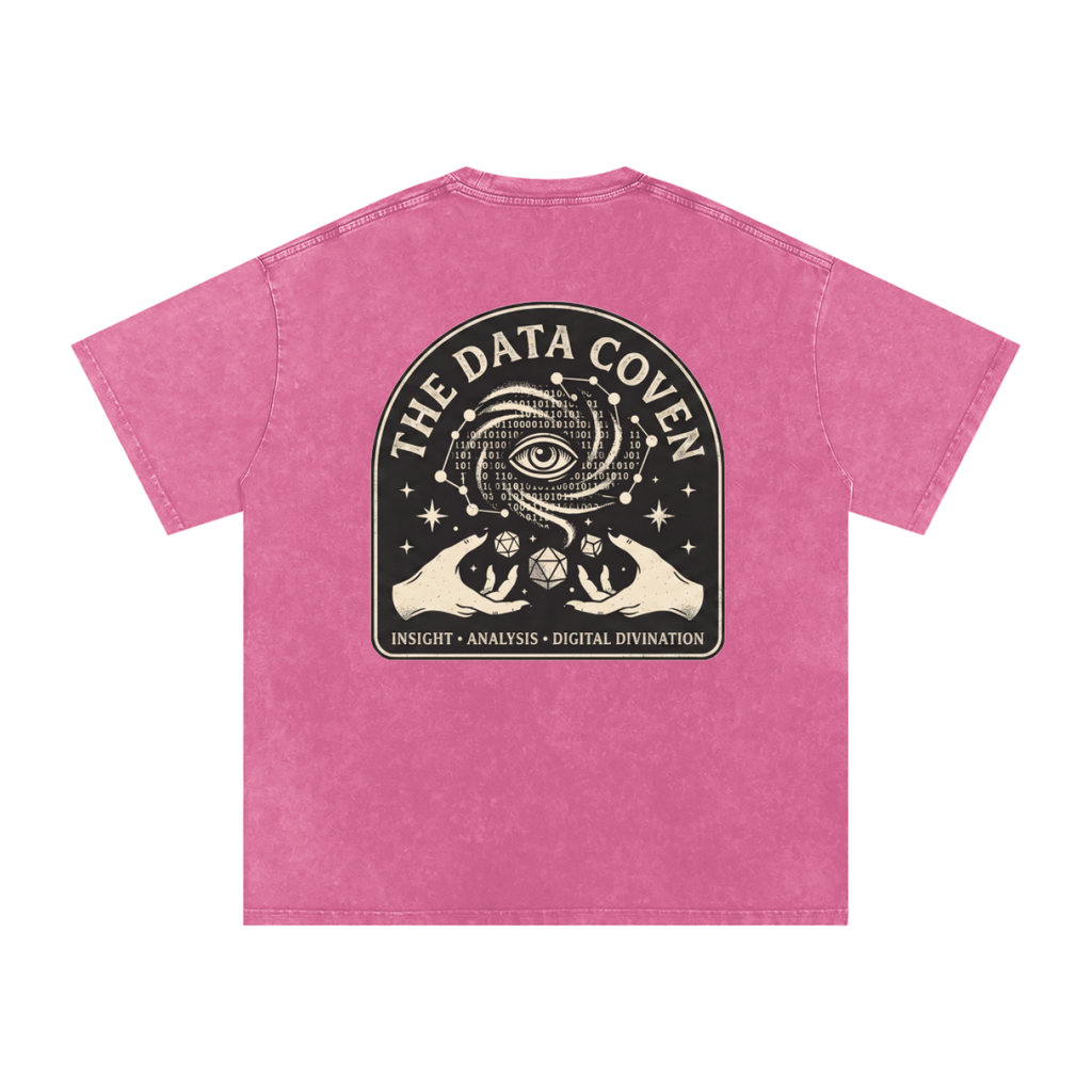 The Data Coven | Snow Washed Oversized Cotton T-Shirt