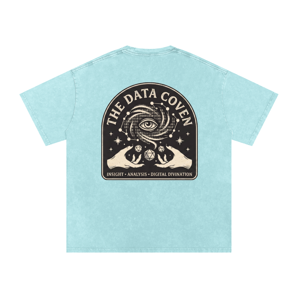 The Data Coven | Snow Washed Oversized Cotton T-Shirt