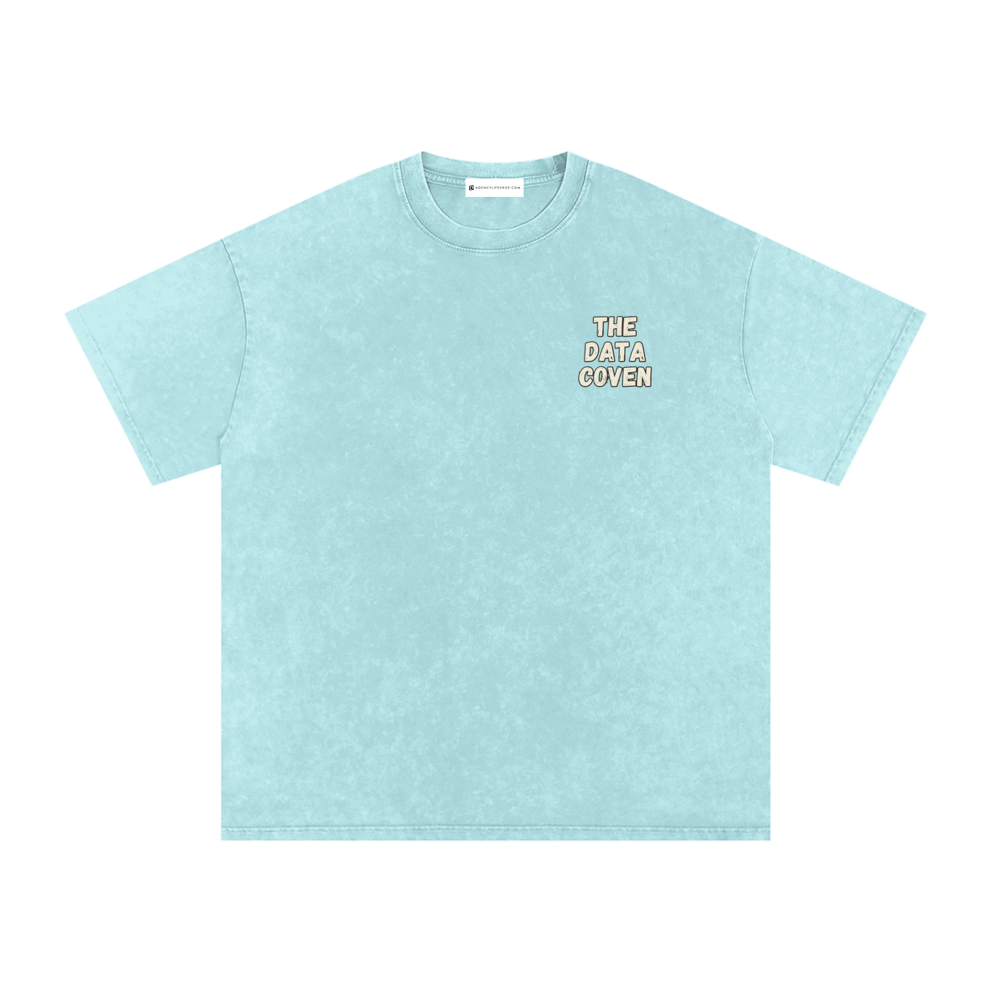 The Data Coven | Snow Washed Oversized Cotton T-Shirt