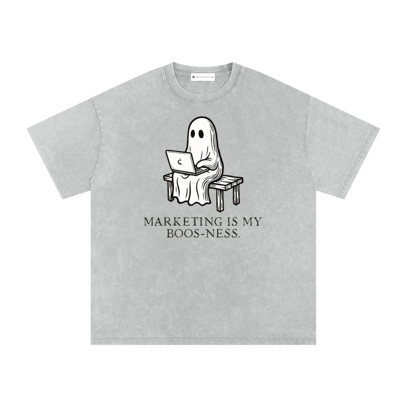 Marketing is My Boos-ness | Snow Washed Oversized Cotton T-Shirt