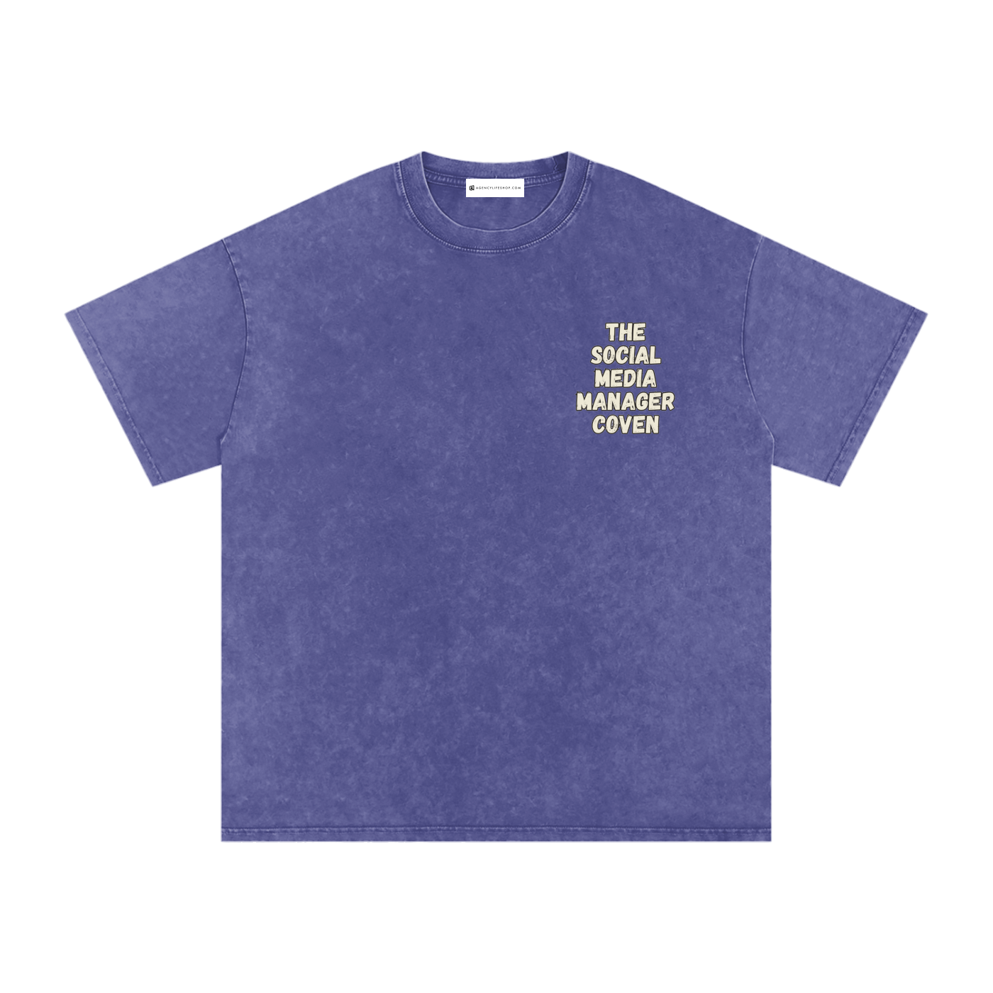 The Social Media Marketing Coven | Snow Washed Oversized Cotton T-Shirt