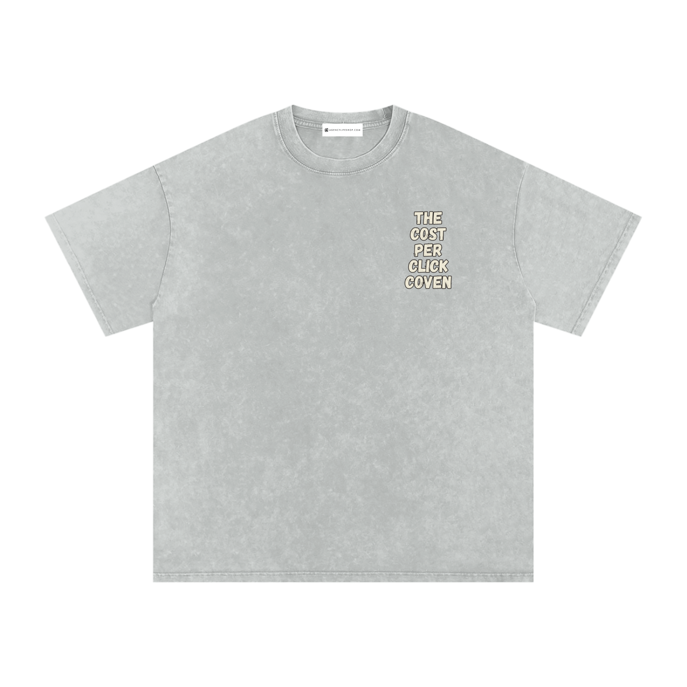 The Cost Per Click Coven | Snow Washed Oversized Cotton T-Shirt