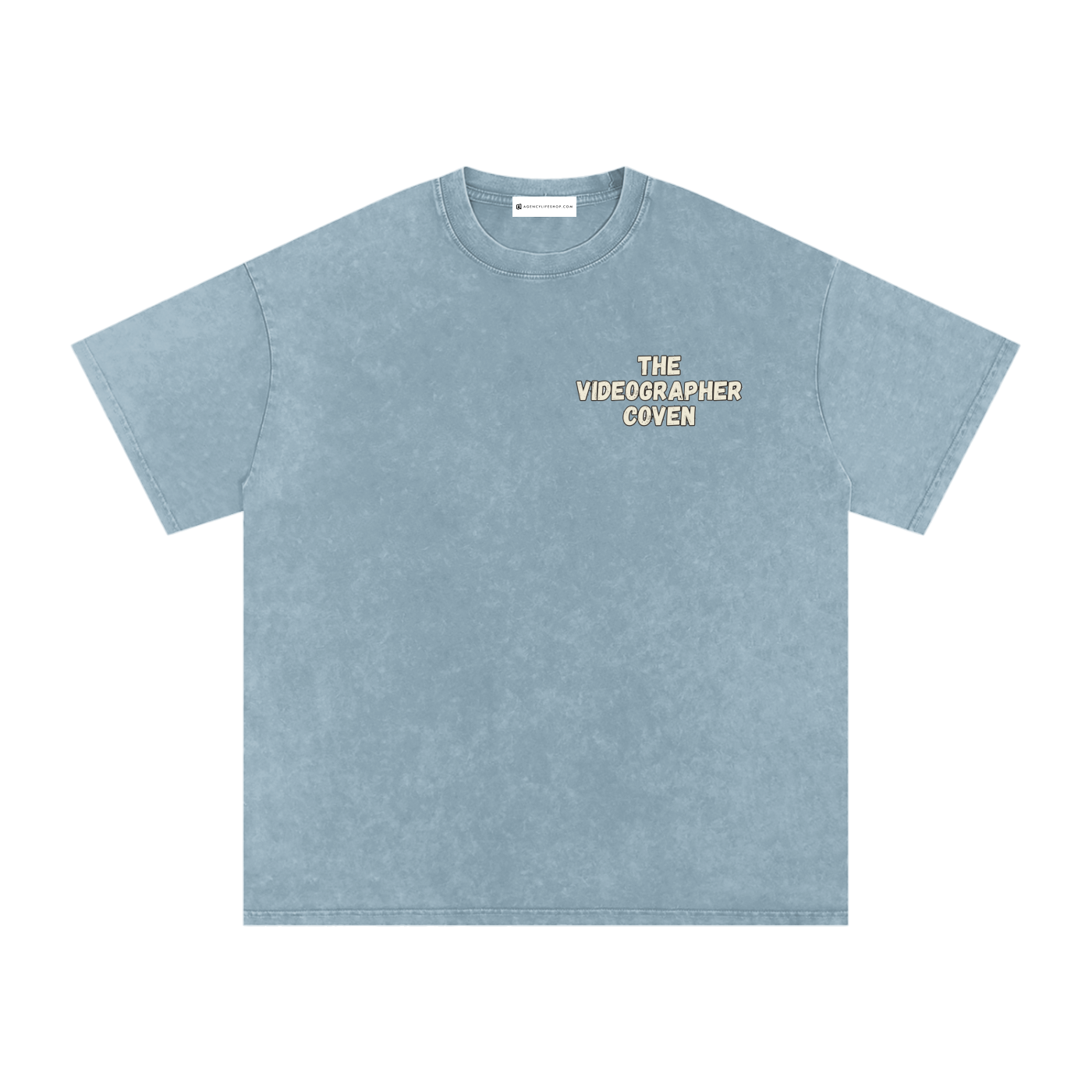 The Videographer Coven | Snow Washed Oversized Cotton T-Shirt