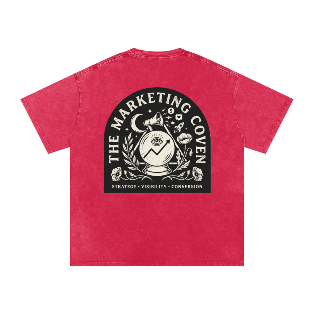 The Marketing Coven | Snow Washed Oversized Cotton T-Shirt