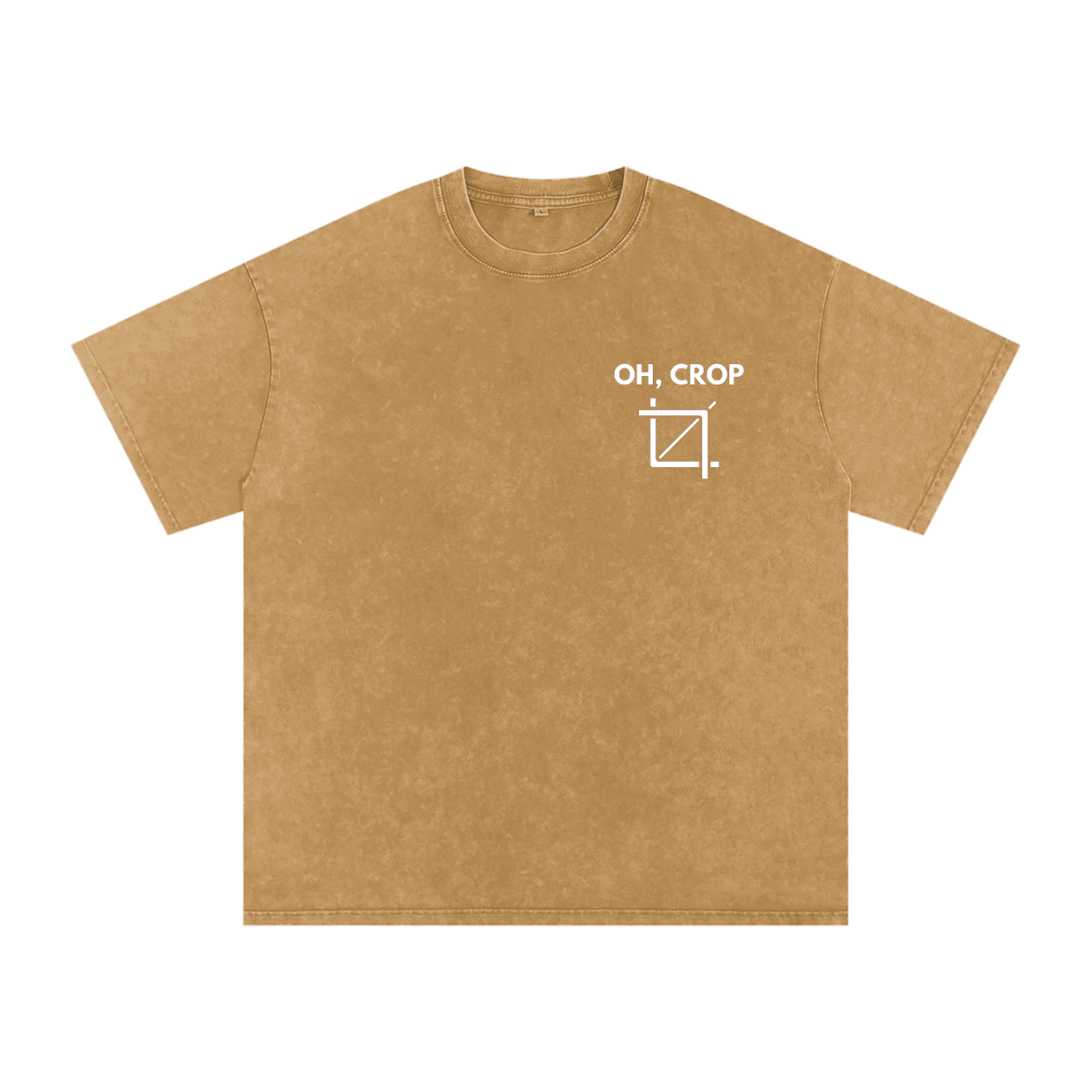 Oh, Crop | Snow Washed Oversized Cotton T-Shirt