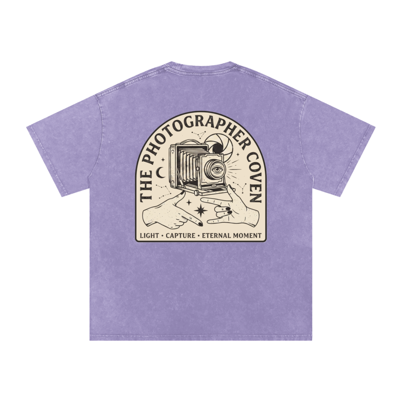 The Photographer Coven | Snow Washed Oversized Cotton T-Shirt