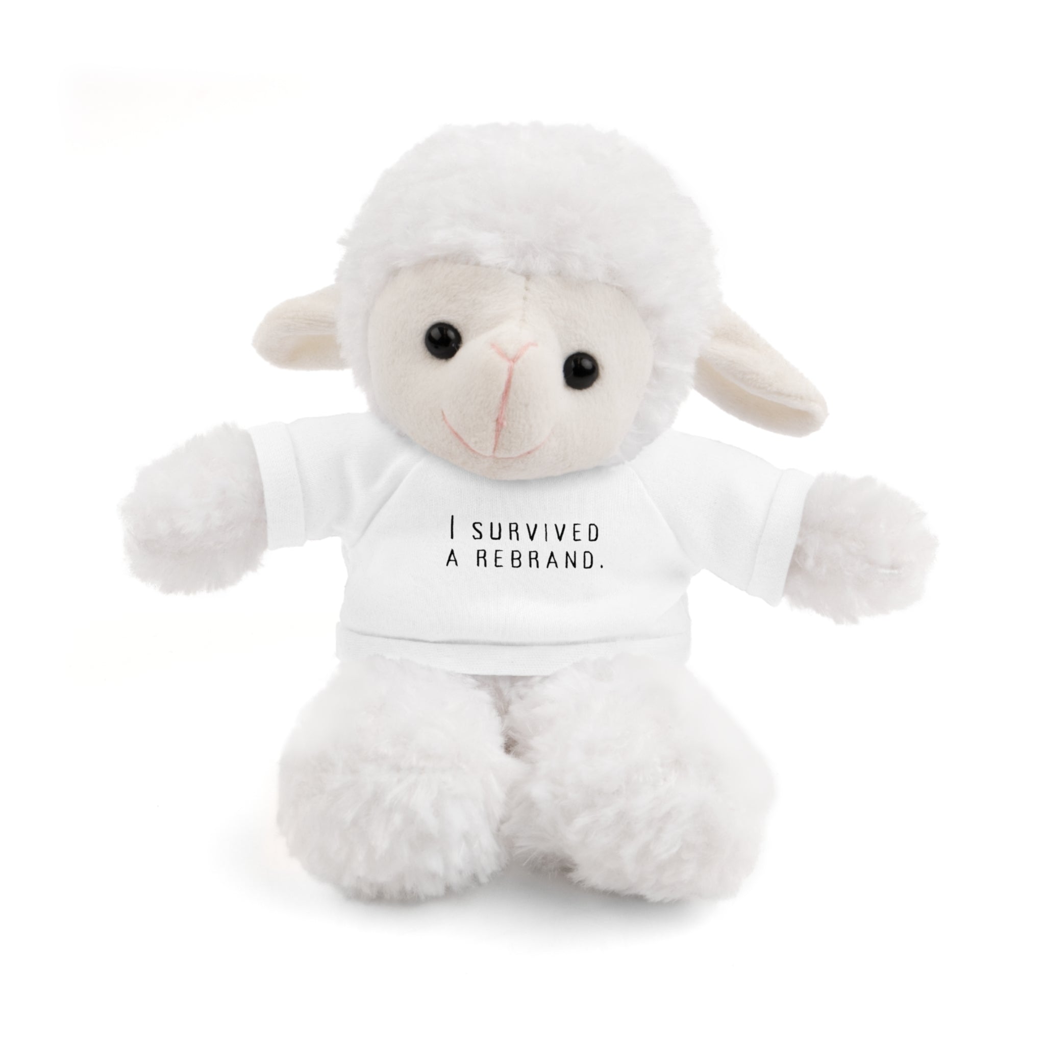 I Survived A Rebrand | Plush Stuffed Toy with Graphic Tee