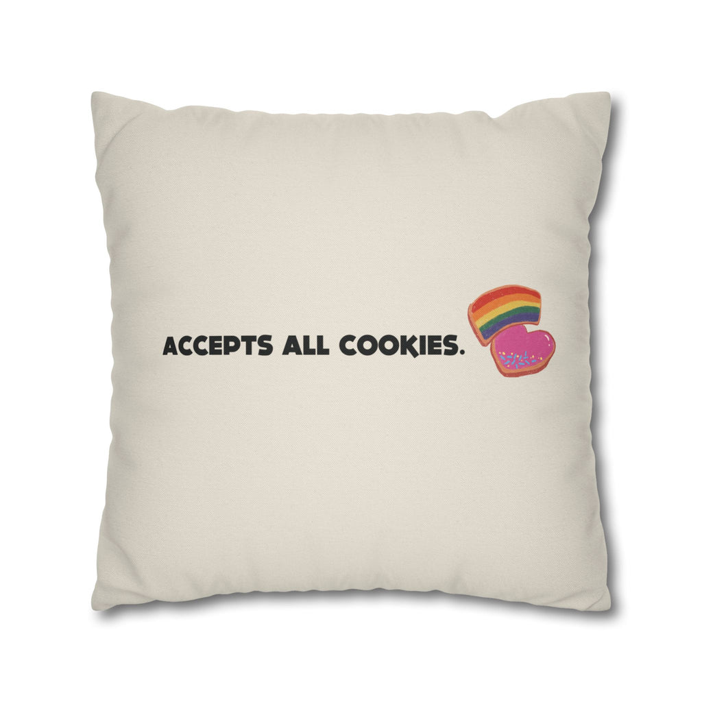 Accepts All Cookies | Polyester Square Pillowcase