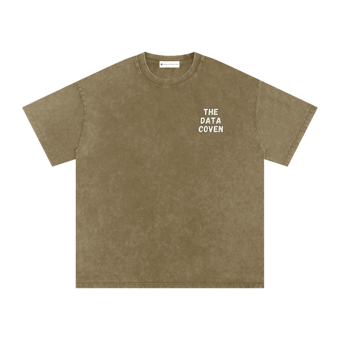 The Data Coven | Snow Washed Oversized Cotton T-Shirt