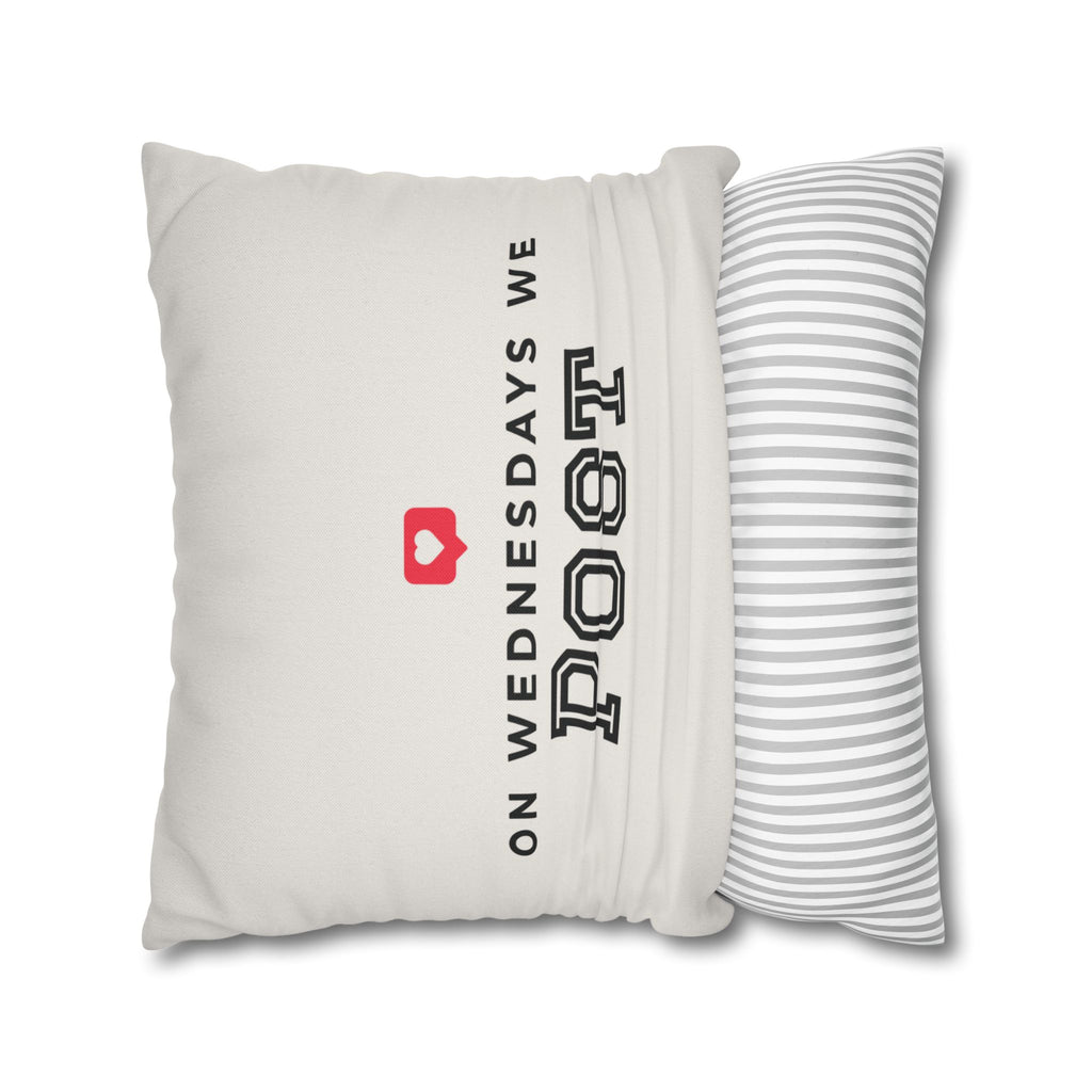 On Wednesdays, We Post | Polyester Square Pillowcase