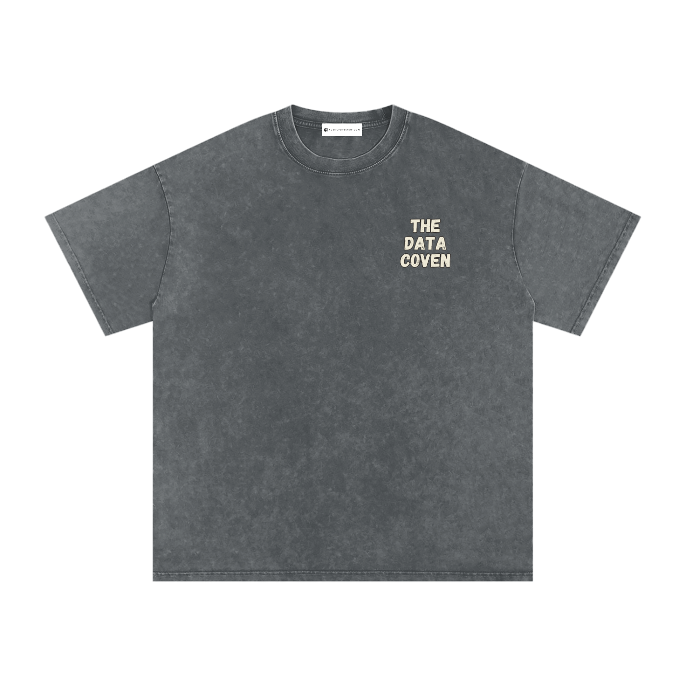 The Data Coven | Snow Washed Oversized Cotton T-Shirt