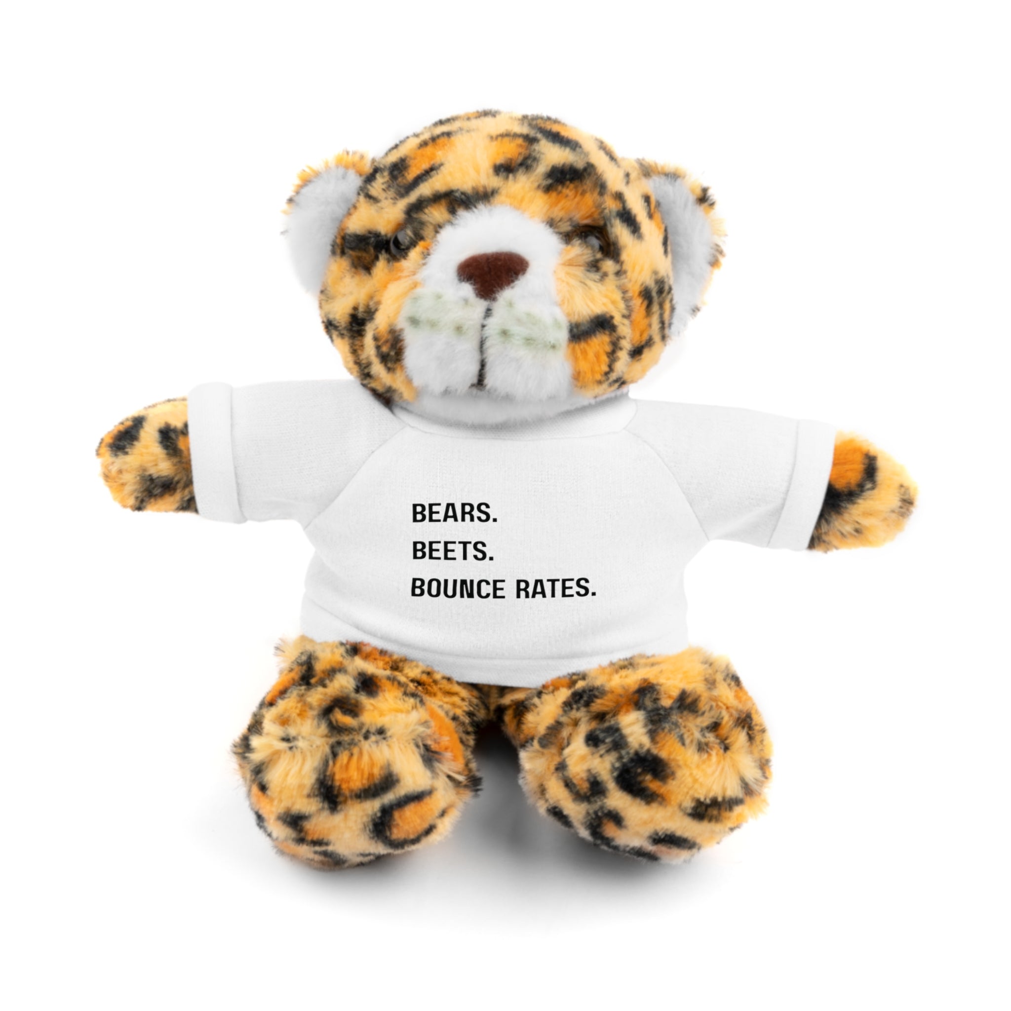 Bears. Beets. Bounce Rates. | Plush Stuffed Toy with Graphic Tee