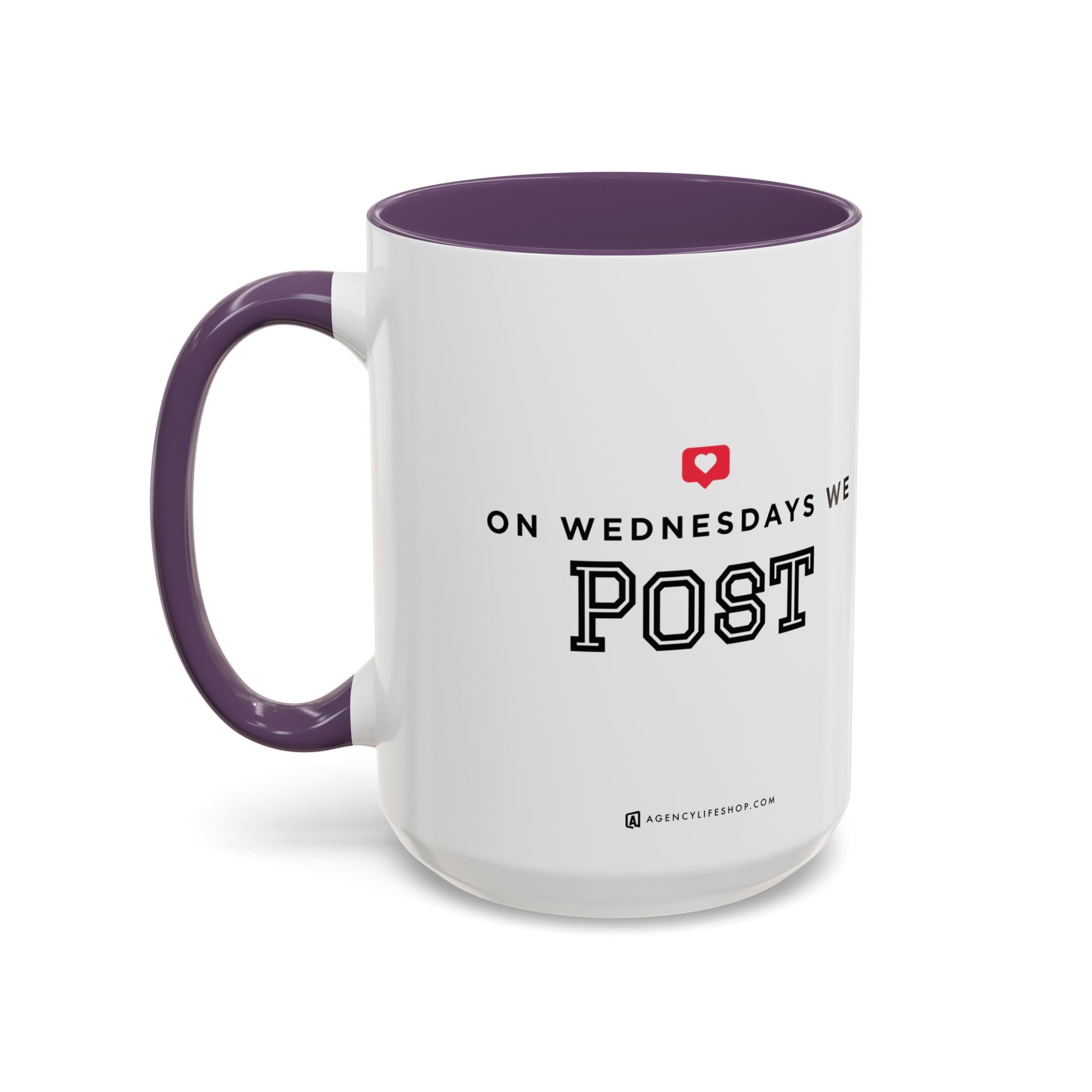 On Wednesdays, We Post | Accent Coffee Mug (11, 15oz)