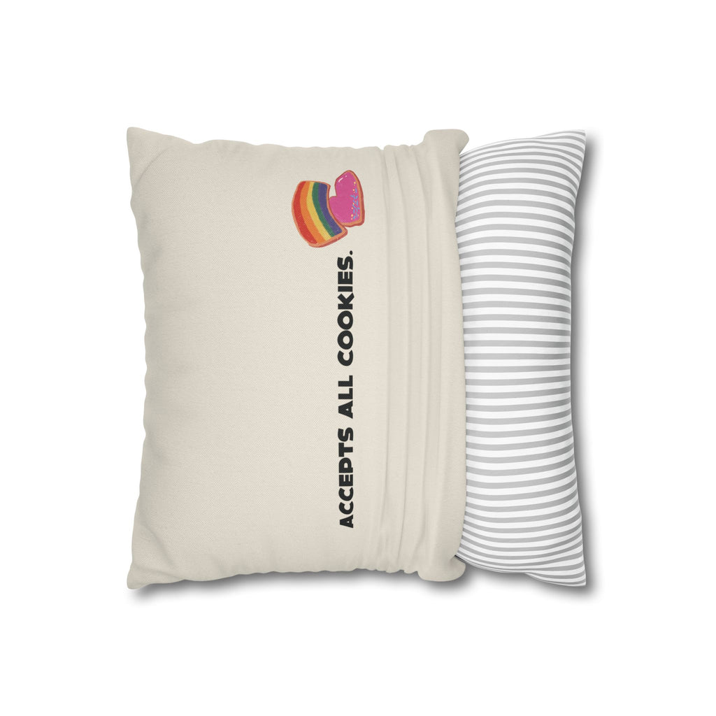 Accepts All Cookies | Polyester Square Pillowcase