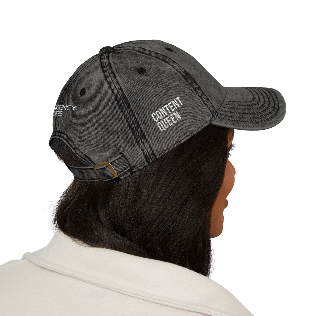 Content Queen | Vintage Embroidered Baseball Cap