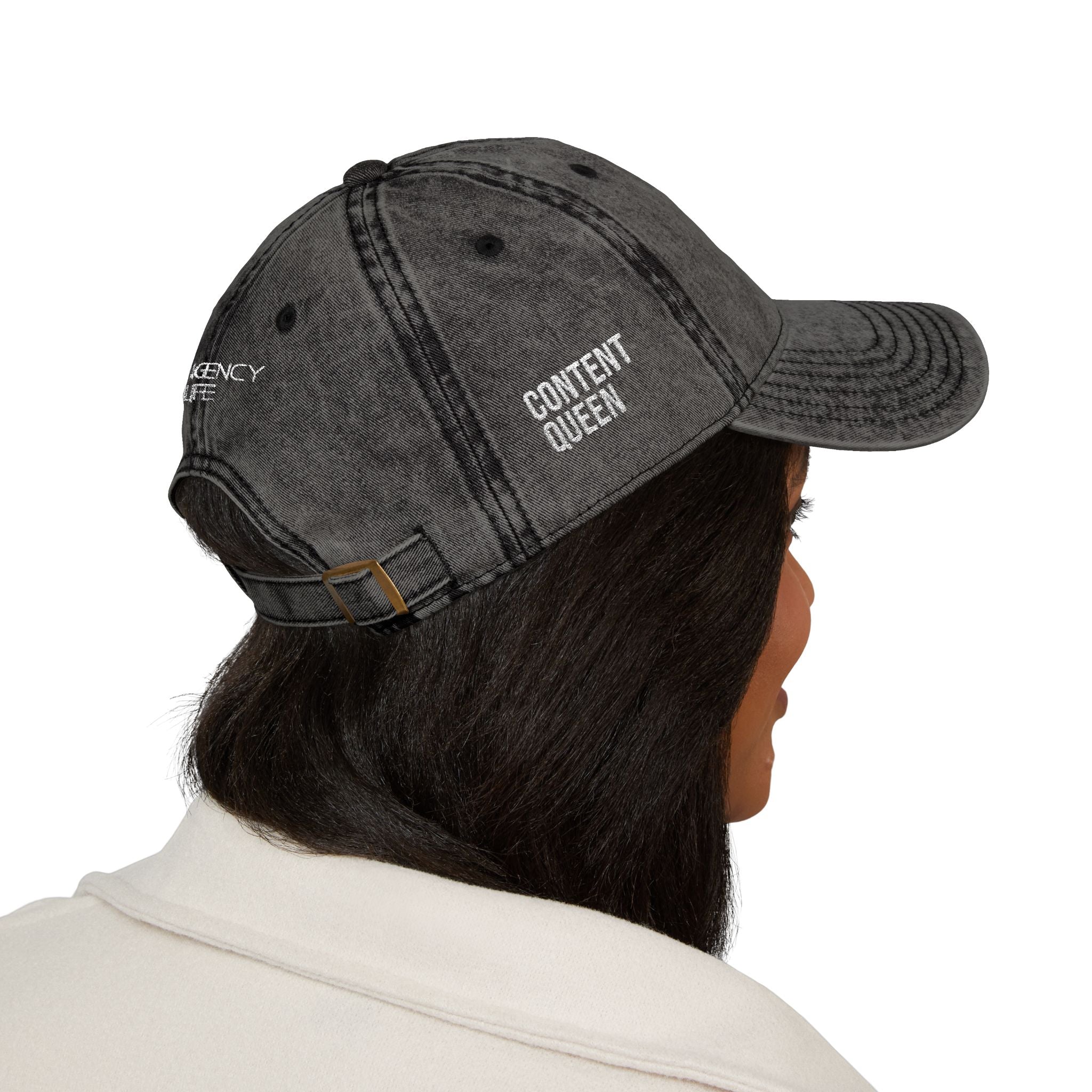 Content Queen | Vintage Embroidered Baseball Cap