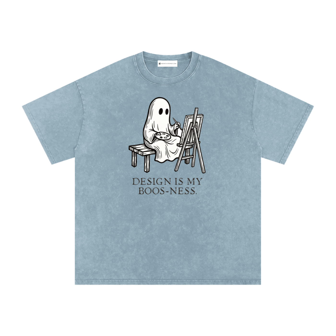 Design is My Boos-ness | Snow Washed Oversized Cotton T-Shirt