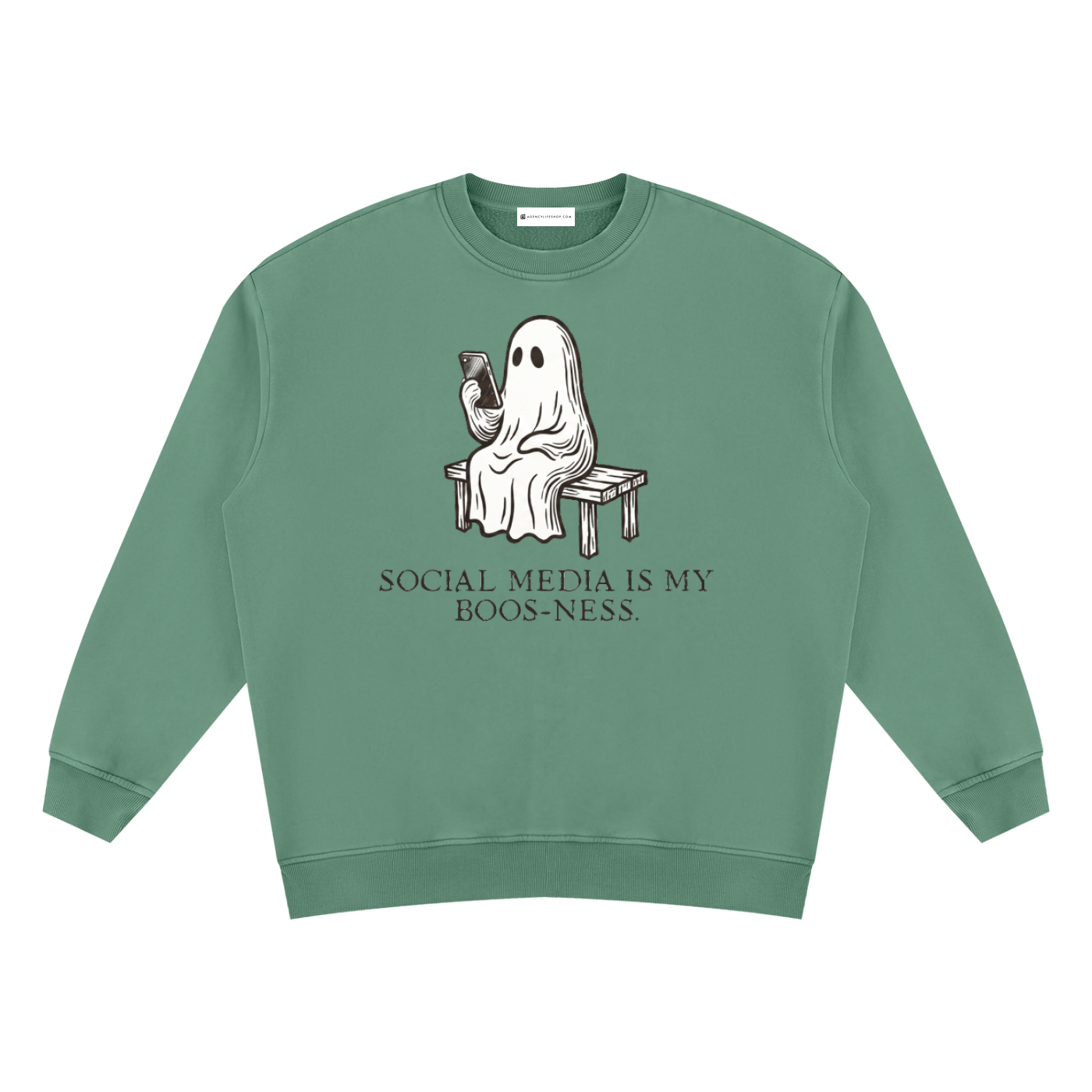 Social Media is My Boos-ness | Unisex Vintage Wash Fleece Sweatshirt