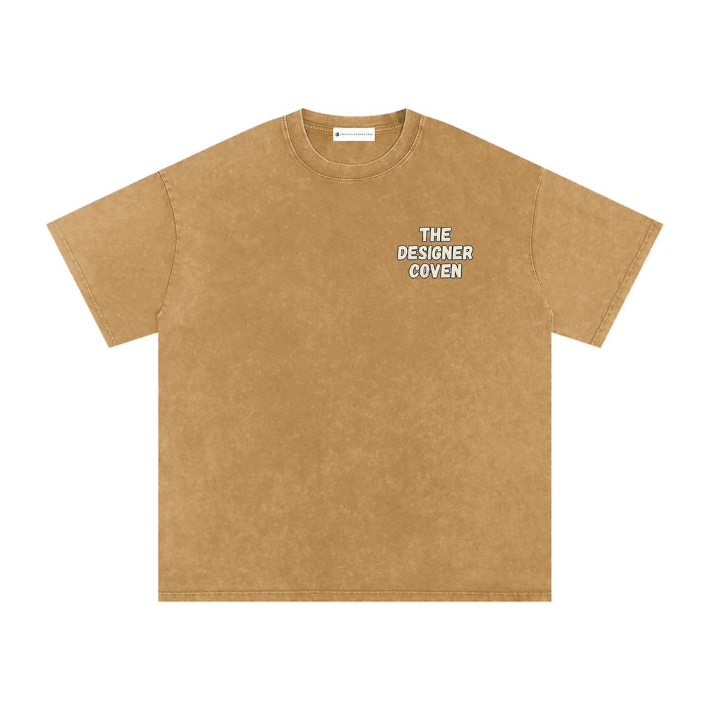 The Designer Coven | Snow Washed Oversized Cotton T-Shirt